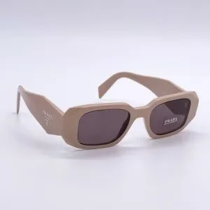 NEW PRADA SYMBOLE PR17WS VYJ6X1 PRADA NUDE SUNGLASSES Prada PR 17WS Symbole VYJ6X1 Rectangle Powder Pink  main image 3